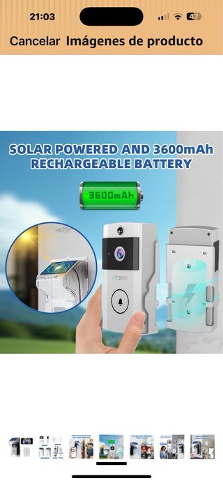 Timbre Inalámbrico OBEST con Cámara Solar
