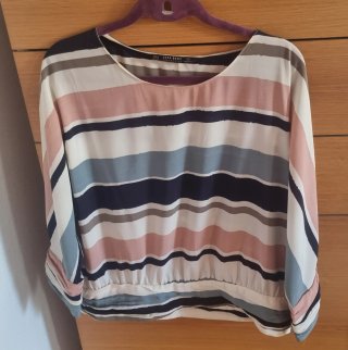 Blusa Zara Rayas Multicolor Rosa