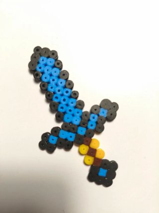 Espada de diamante de Minecraft hama beads