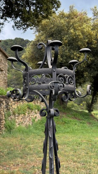Paragüero Hierro Forjado con Macetero