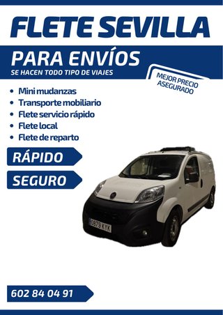 Fletes y mini mudanzas en Sevilla.