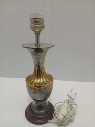 Lámpara de Mesa Vintage Latón Plateado 640513926