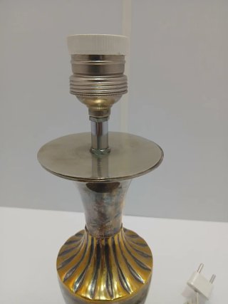 Lámpara de Mesa Vintage Latón Plateado 640513926