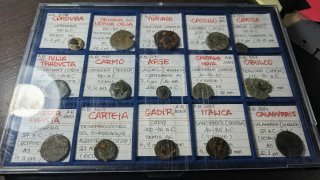 Colección 15 monedas íberas (con bandeja)