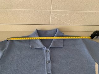 Maglioncino donna misto lana blu Tg L