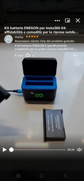 Caricabatterie Enegon per Insta360 IS360X4B