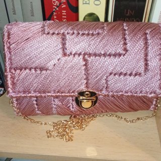 Cartera Clutch Tejido Mano Verde Oliva