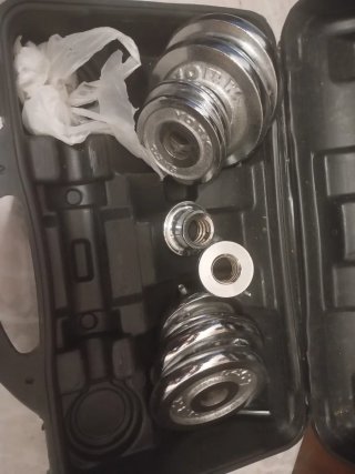 Mancuernas ajustables más barra