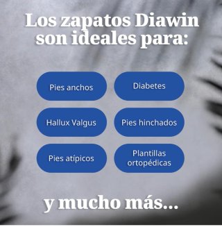 Zapatos ortopédicos Diawin negros (anchos)