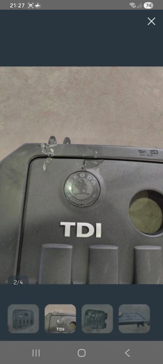 Tapa de motor TDI Skoda