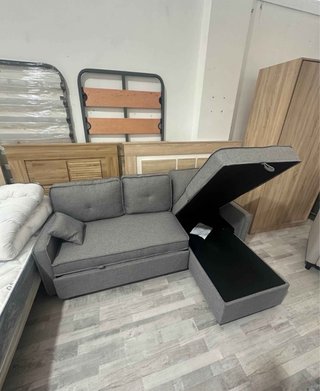 Sofá modular chaise longue beige