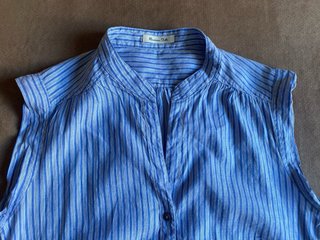 Vestido Massimo Dutti rayas lino/algodón