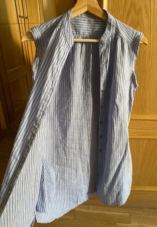Vestido Massimo Dutti rayas lino/algodón
