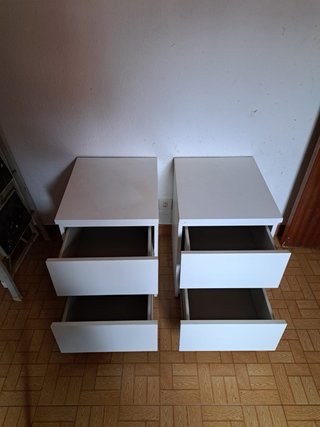 Mesitas de noche blancas (2 unidades)