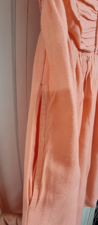 Abito Zara senza spalline color salmone