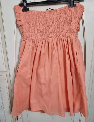 Abito Zara senza spalline color salmone