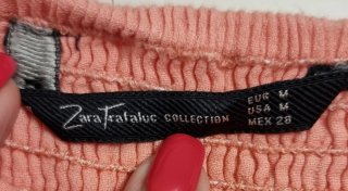 Abito Zara senza spalline color salmone