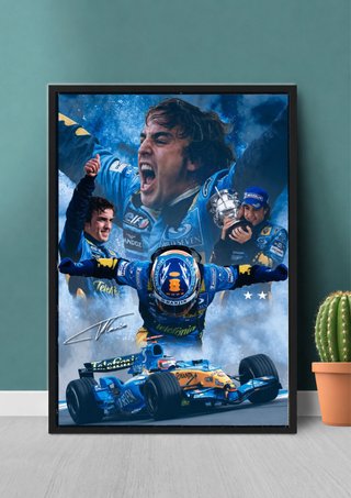 Cuadro Póster FERNANDO ALONSO El Nano Vintage