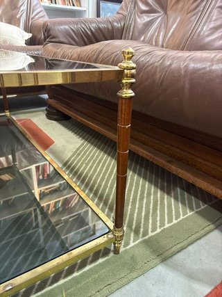 MESA DE CENTRO CON CRISTAL