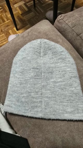 Gorro infantil unicornio gris