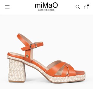 Sandalias Mimao Talla 38 Naranja.