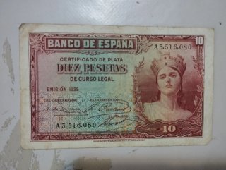 Billete 10 Pesetas Banco de España 1935
