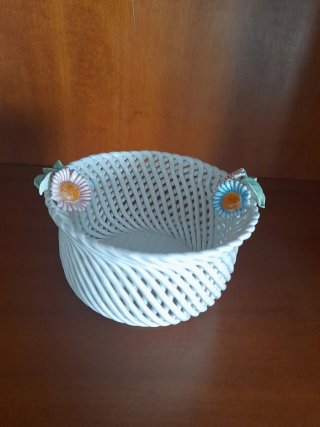 Cestino ceramica Bassano fiori