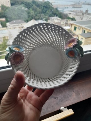 Cestino ceramica Bassano fiori