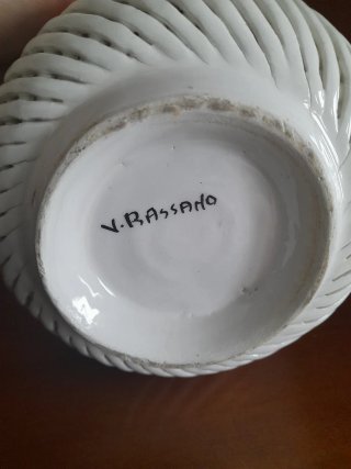 Cestino ceramica Bassano fiori