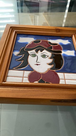 Azulejo decorativo rostro mujer