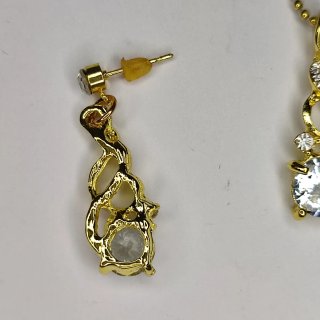 Conjunto collar y pendientes oro con circonitas