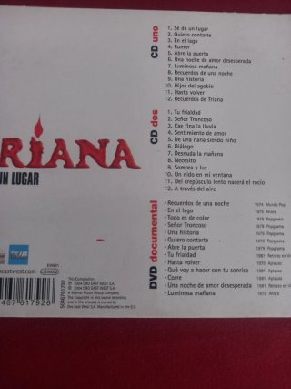 2 CDs+Dvd Triana – Sé De Un Lugar.  Recopilatorio