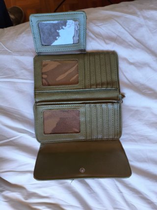 Cartera monedero Misako beige