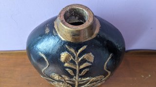 Jarrón de cerámica pintado