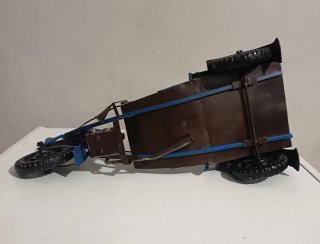 Raro modello motocarro passeggeri metallo vintage