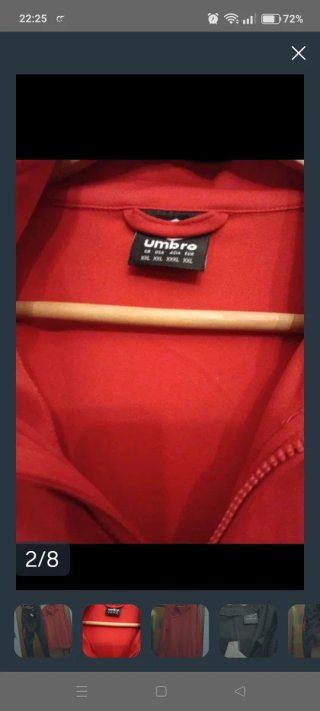 Tuta Umbro nera e rossa