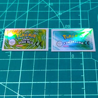 Pegatinas Pokémon Edición Verde Hoja y Esmeralda
