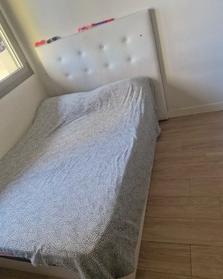 Cama doble con canapé abatible y cabezal