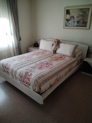 Cama Matrimonio Blanca con Mesitas