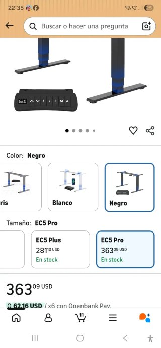 Flexispot EC5B-EUV2 160kg equivalente a la pro