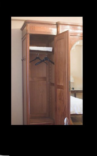 Armario antiguo madera con marquetería y espejos
