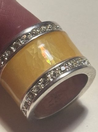 Anello fascia zirconi