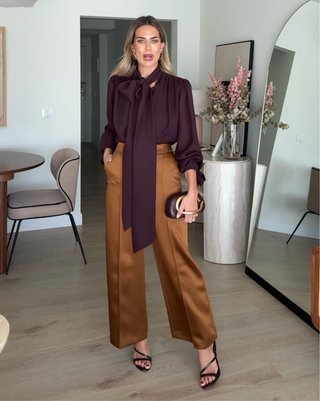 Pantalón culotte satinado