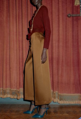 Pantalón culotte satinado