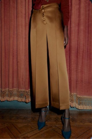 Pantalón culotte satinado