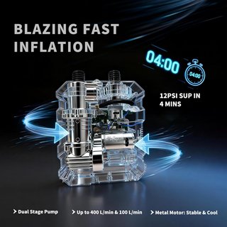 Inflador Eléctrico Portátil 60 PSI con Batería