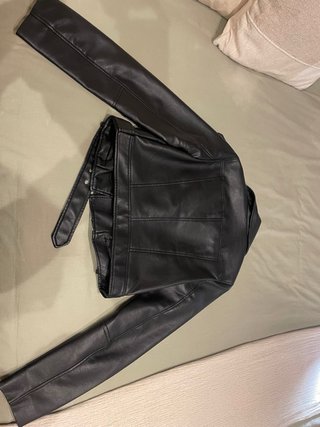 Cazadora Biker Stradivarius Negra Talla S
