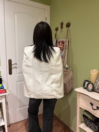 Blazer capa blanco mujer