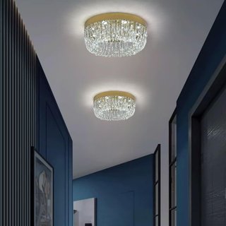 Lámpara Techo Cristal Dorada 50cm 3000-6500K