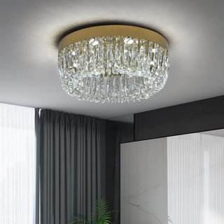 Lámpara Techo Cristal Dorada 50cm 3000-6500K